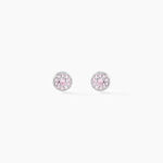 Boucles D'oreilles Puces Auxana Argent Blanc Oxyde De Zirconium - Puces Femme | Marc Orian