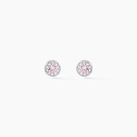 Boucles D'oreilles Puces Auxana Argent Blanc Oxyde De Zirconium - Puces Femme | Marc Orian