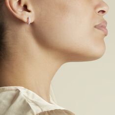 Créoles Argent Blanc Sadia - Boucles d'oreilles Créoles Femme | Marc Orian