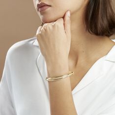 Bracelet Jonc Claudie 3 Fils Entrelaces Or Jaune - Bracelets jonc Femme | Marc Orian