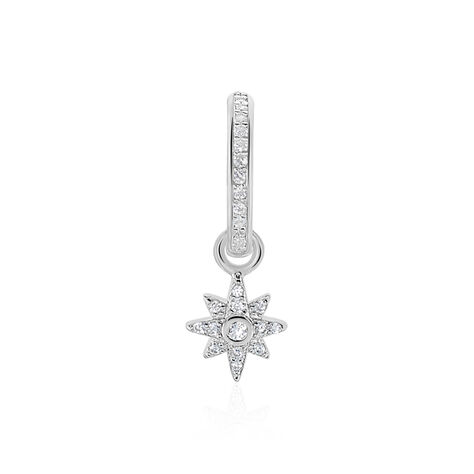 Créole Unitaire Ancelin Rondes Argent Blanc Oxyde De Zirconium - Piercings d'oreilles Femme | Marc Orian