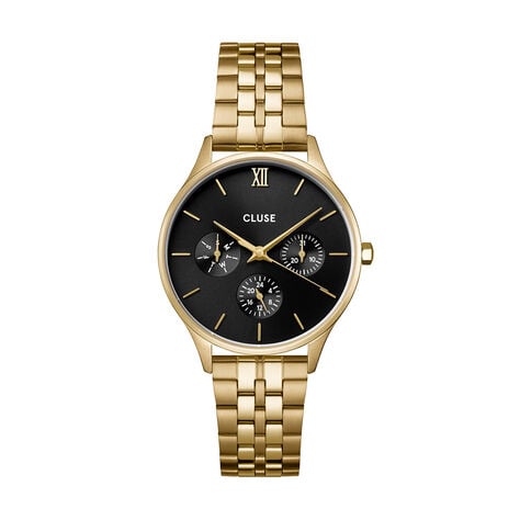 Montre Cluse Minuit Multifonction Noir - Montres étanches Femme | Marc Orian