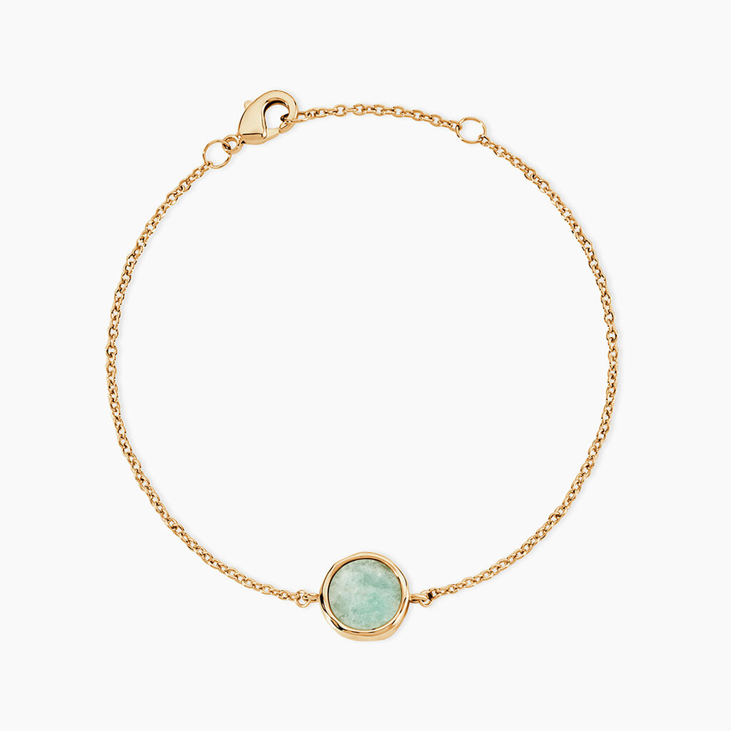 Bracelet Plaqu&eacute; Or Neassa Amazonite - Bracelets Medailles Femme | Marc Orian