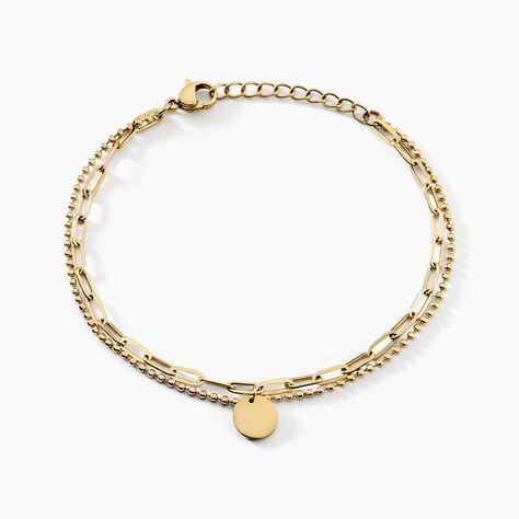 Bracelet Eva Acier Jaune - Bracelets Medailles Femme | Marc Orian