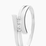 Bague Triptyque Or Blanc Diamant - Solitaires Femme | Marc Orian