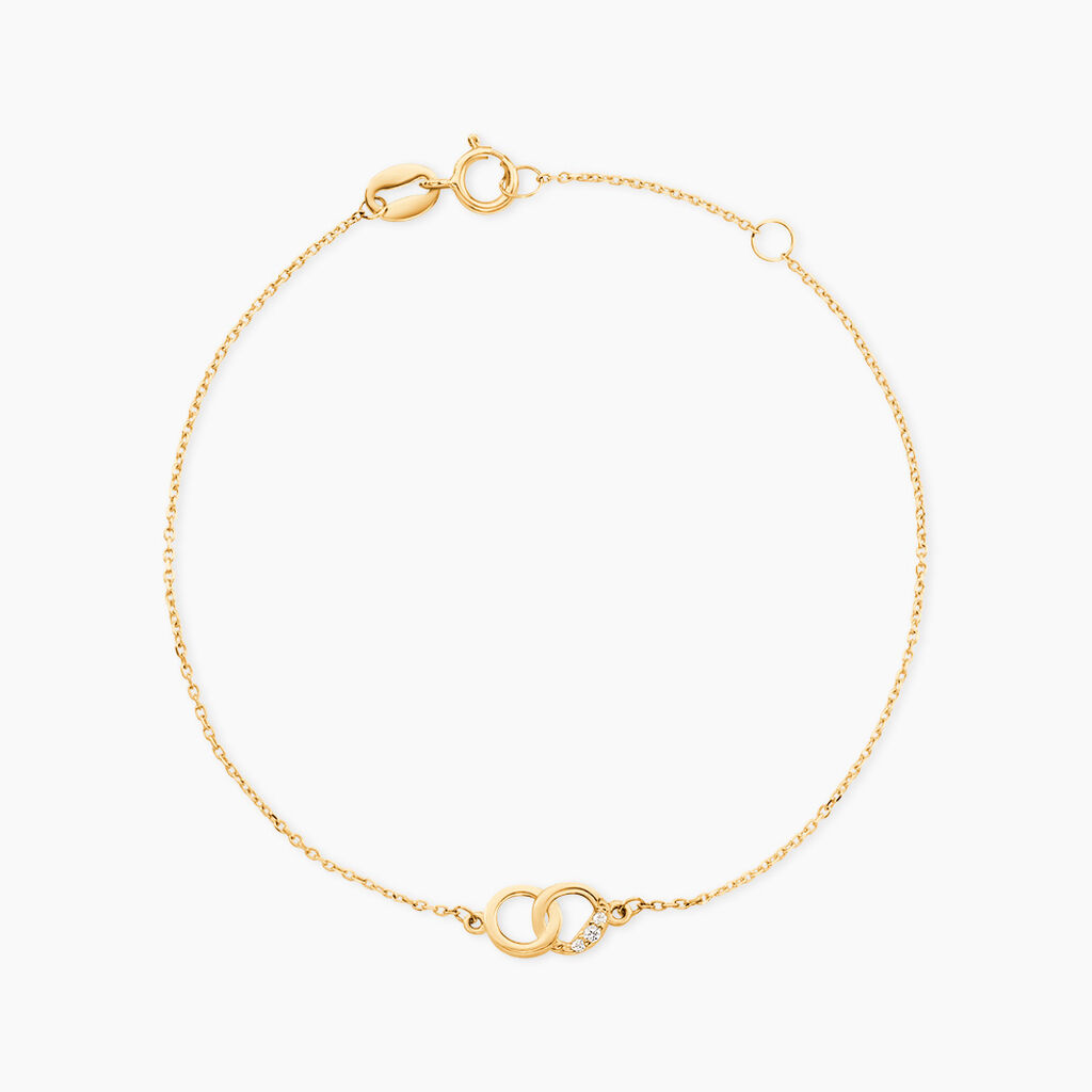 Bracelet Basant Or Jaune Oxyde De Zirconium - Bracelets cha&icirc;nes Femme | Marc Orian