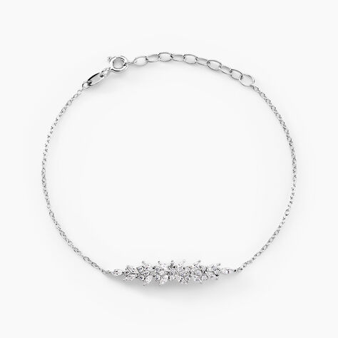 Bracelet Argent Blanc Precieux Flocon Oxyde De Zirconium - Bracelets chaînes Femme | Marc Orian
