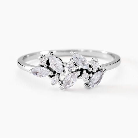Bague Fidelis Or Blanc Oxyde De Zirconium - Bagues avec pierre Femme | Marc Orian