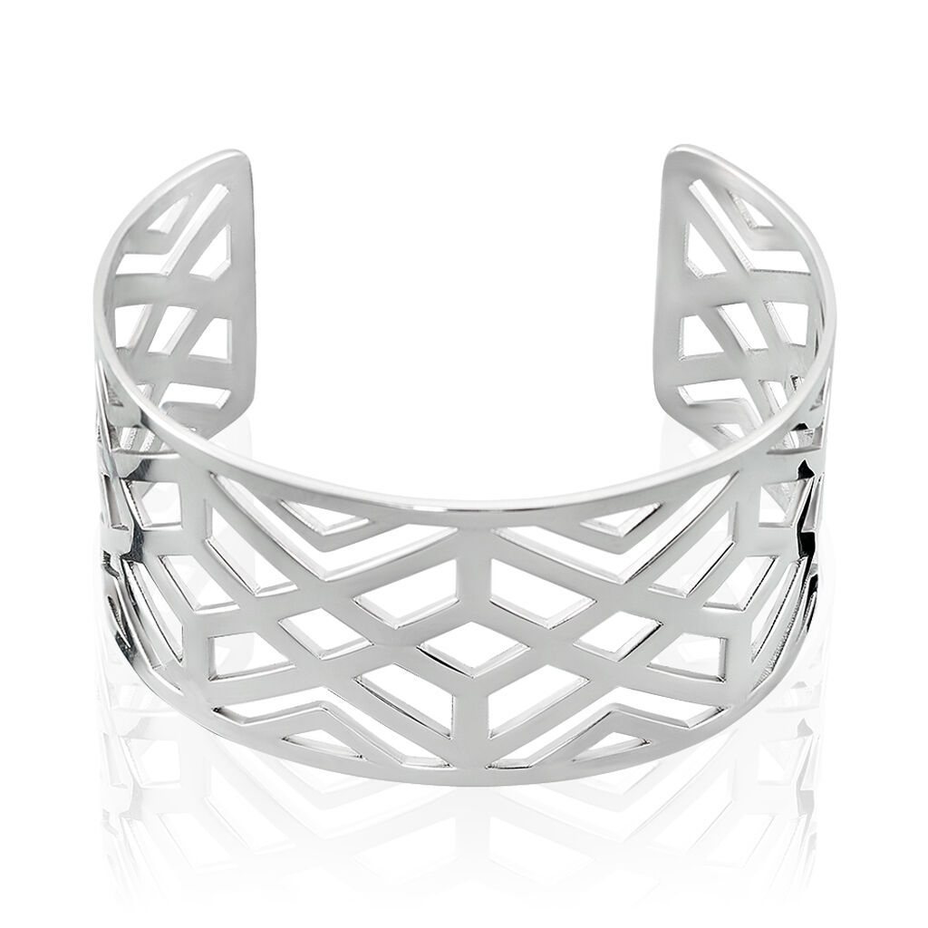 Bracelet Manchette Vlera Acier Blanc - Bijoux fantaisie Femme | Marc Orian