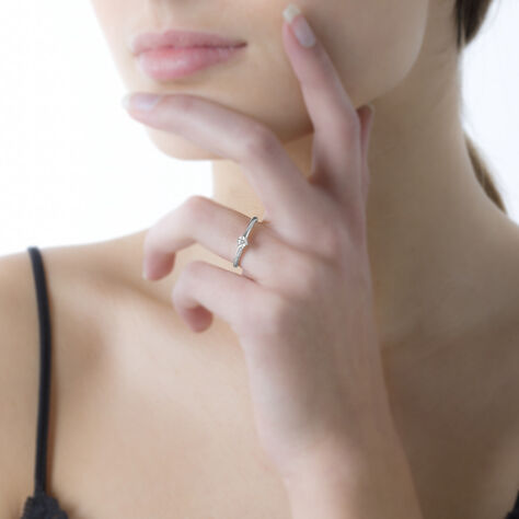 Bague Solitaire Josua Or Blanc Diamant - Bagues Solitaire Femme | Marc Orian