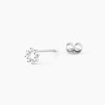 Boucles D'oreilles Puces Ama Argent Blanc Oxyde De Zirconium - Puces Femme | Marc Orian