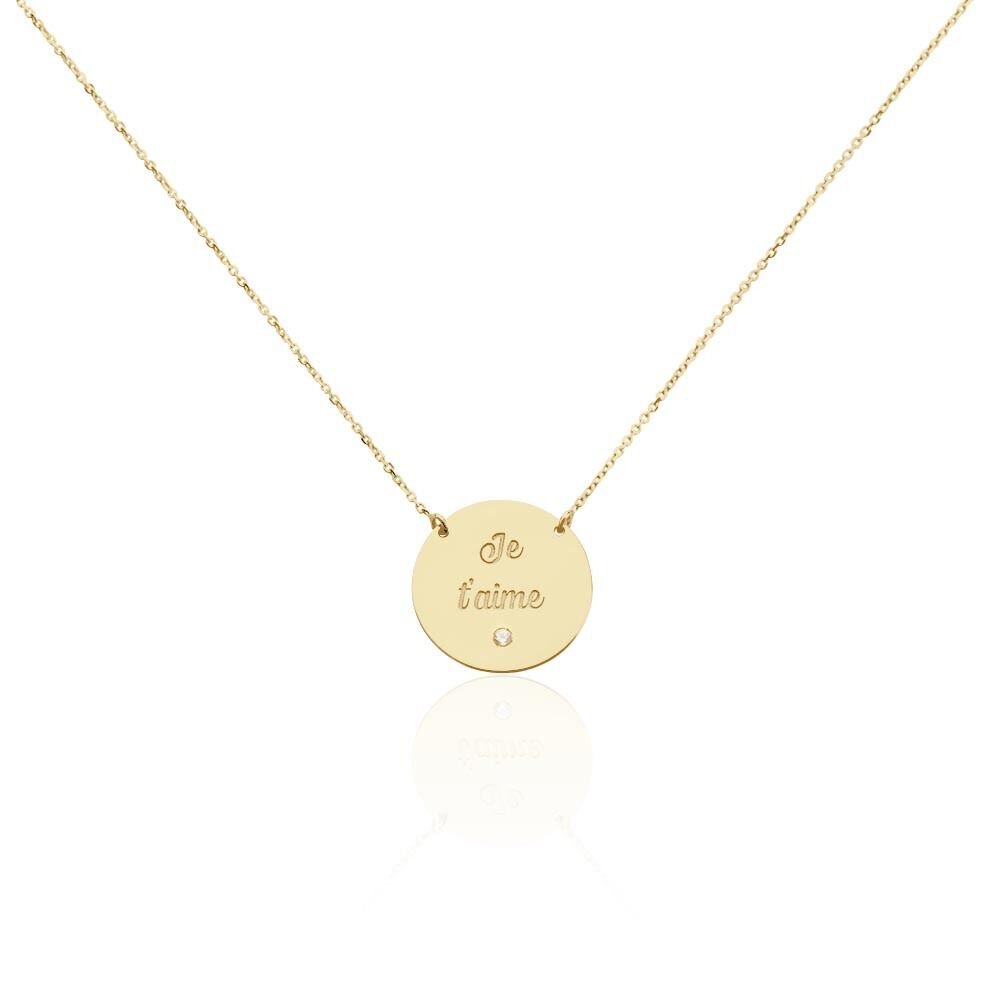 Collier Or Jaune Mujinga Oxyde De Zirconium - Colliers avec pierres Femme | Marc Orian