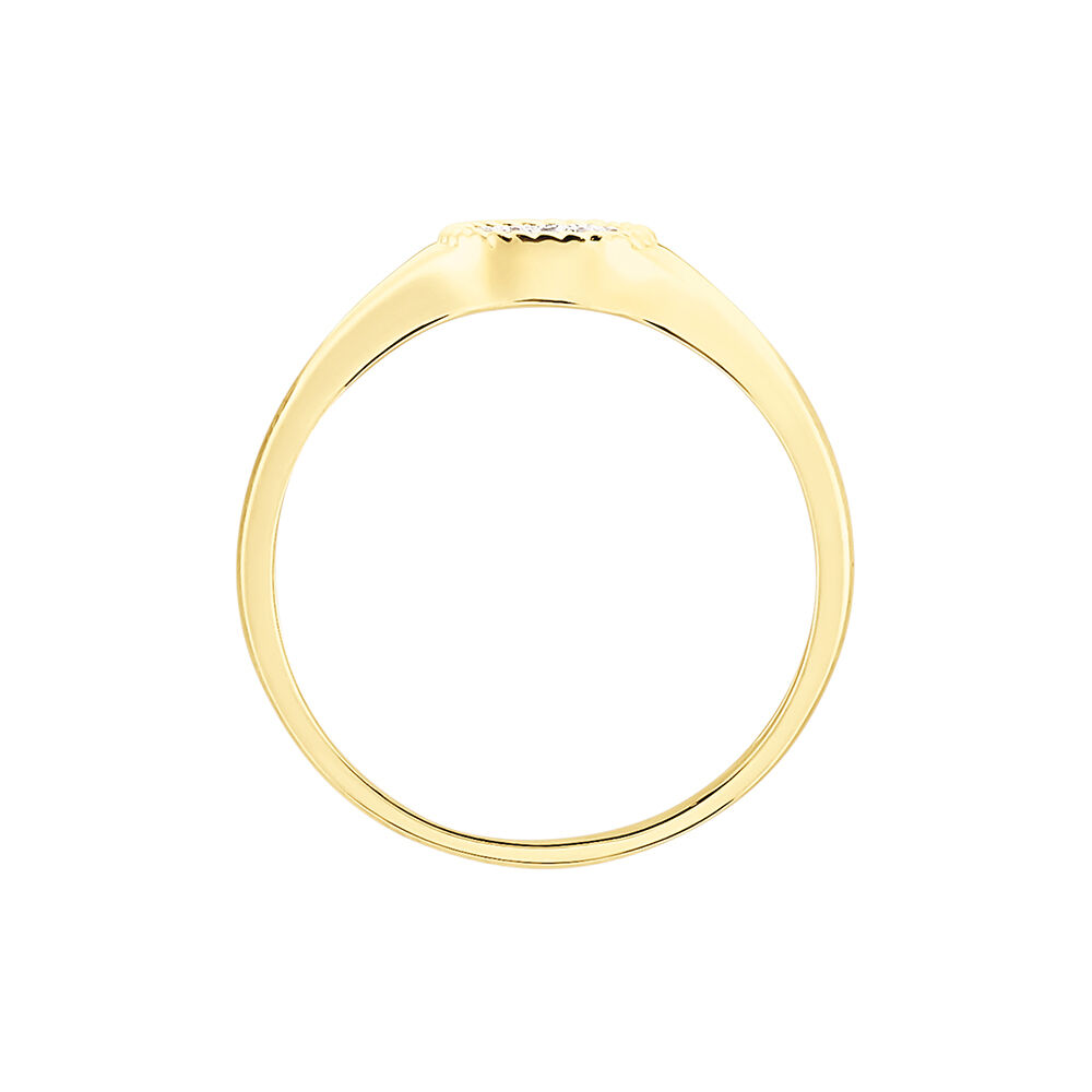 Chevalière Raza Or Jaune Diamant - Chevalières Femme | Marc Orian
