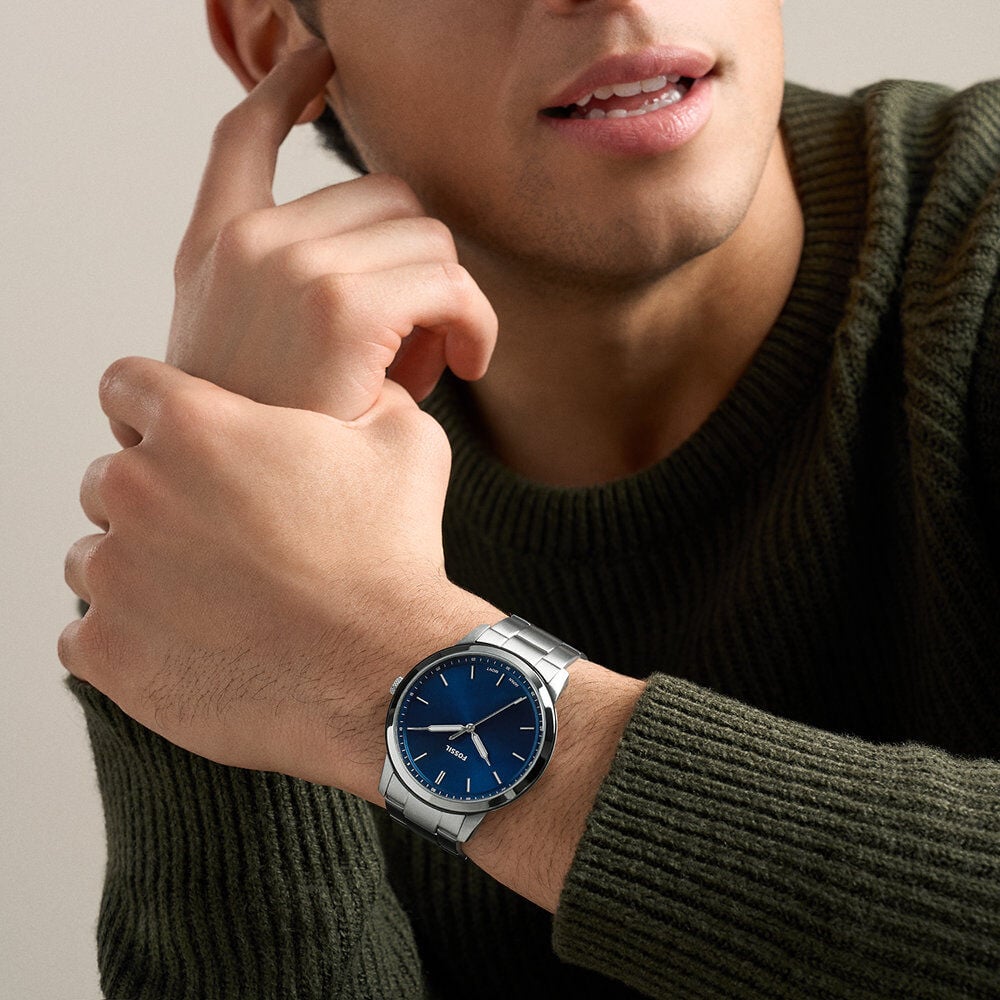 Montre Fossil Minimalist Bleu - Montres &eacute;tanches Homme | Marc Orian