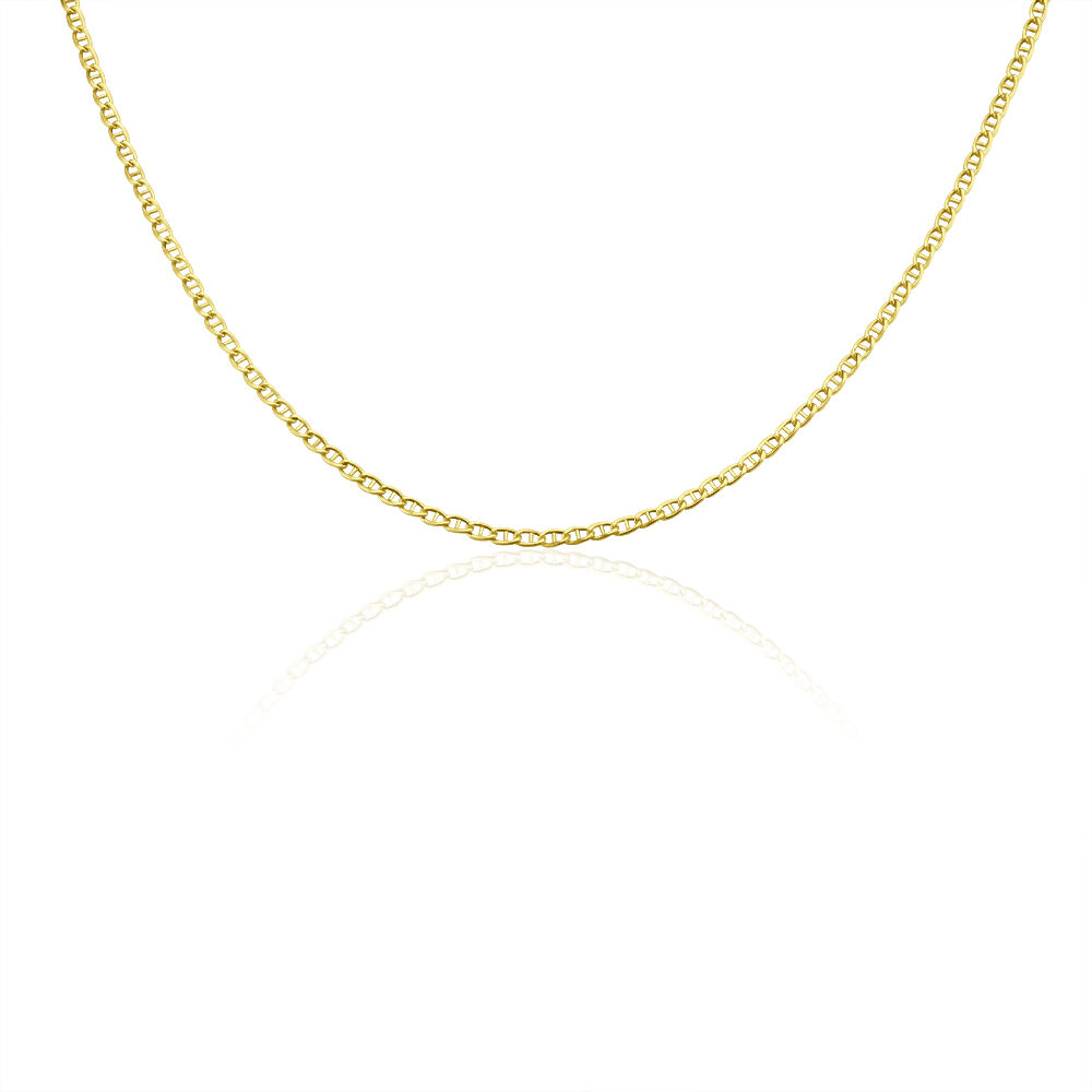 Collier Capucin Or Jaune Maille Marine Plate - Chaines Homme | Marc Orian