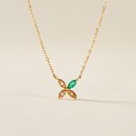 Collier Flower Power Or Jaune Emeraude Diamant - Colliers avec pierres Femme | Marc Orian