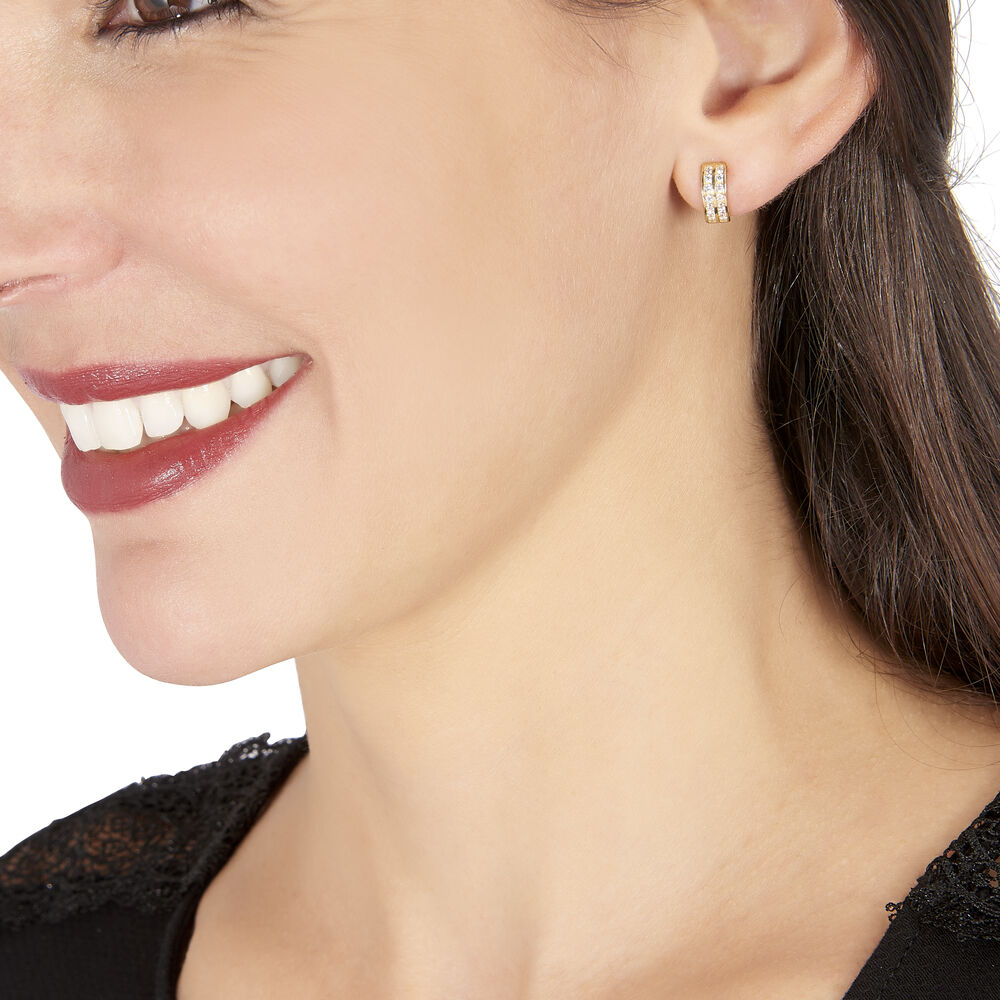 Boucles D'oreilles Jacobee Rondes Or Jaune Oxyde De Zirconium - Créoles Femme | Marc Orian