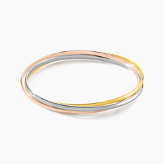 Bracelet Jonc Annie-france Plaqué Or Tricolore - Bracelets jonc Femme | Marc Orian