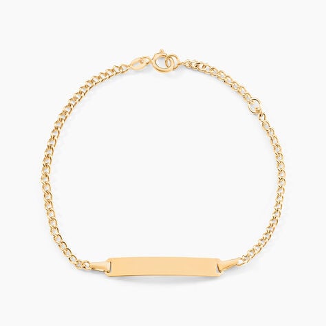 Bracelet Identit&eacute; Etheline Maille Gourmette Or Jaune - Gourmettes Enfant | Marc Orian
