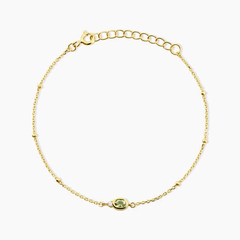 Bracelet Poem Argent Jaune P&eacute;ridot Oxyde De Zirconium - Bracelets fantaisie Femme | Marc Orian
