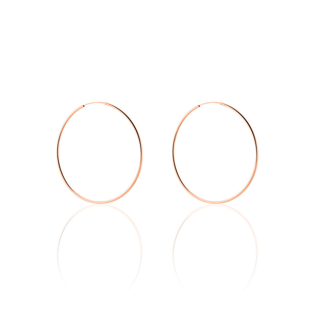 Créoles Argent Rose Olympia - Boucles d'oreilles Créoles Femme | Marc Orian