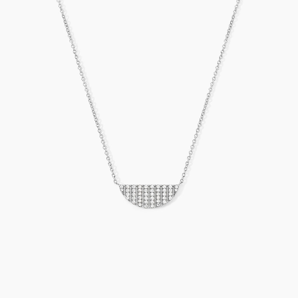 Collier Katia Argent Blanc Oxyde De Zirconium - Colliers avec pierres Femme | Marc Orian