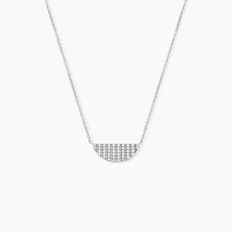 Collier Katia Argent Blanc Oxyde De Zirconium - Colliers avec pierres Femme | Marc Orian
