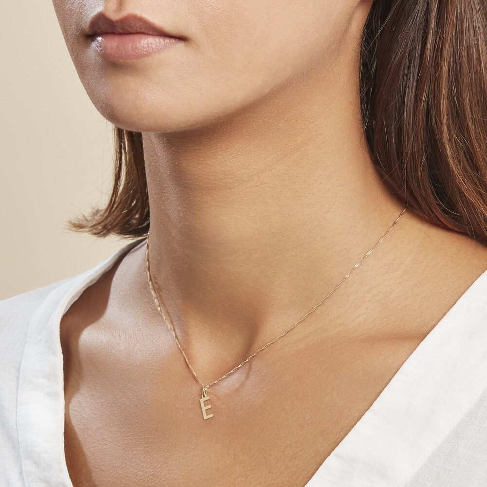 Pendentif Ionia Lettre Or Jaune - Pendentifs Famille | Marc Orian