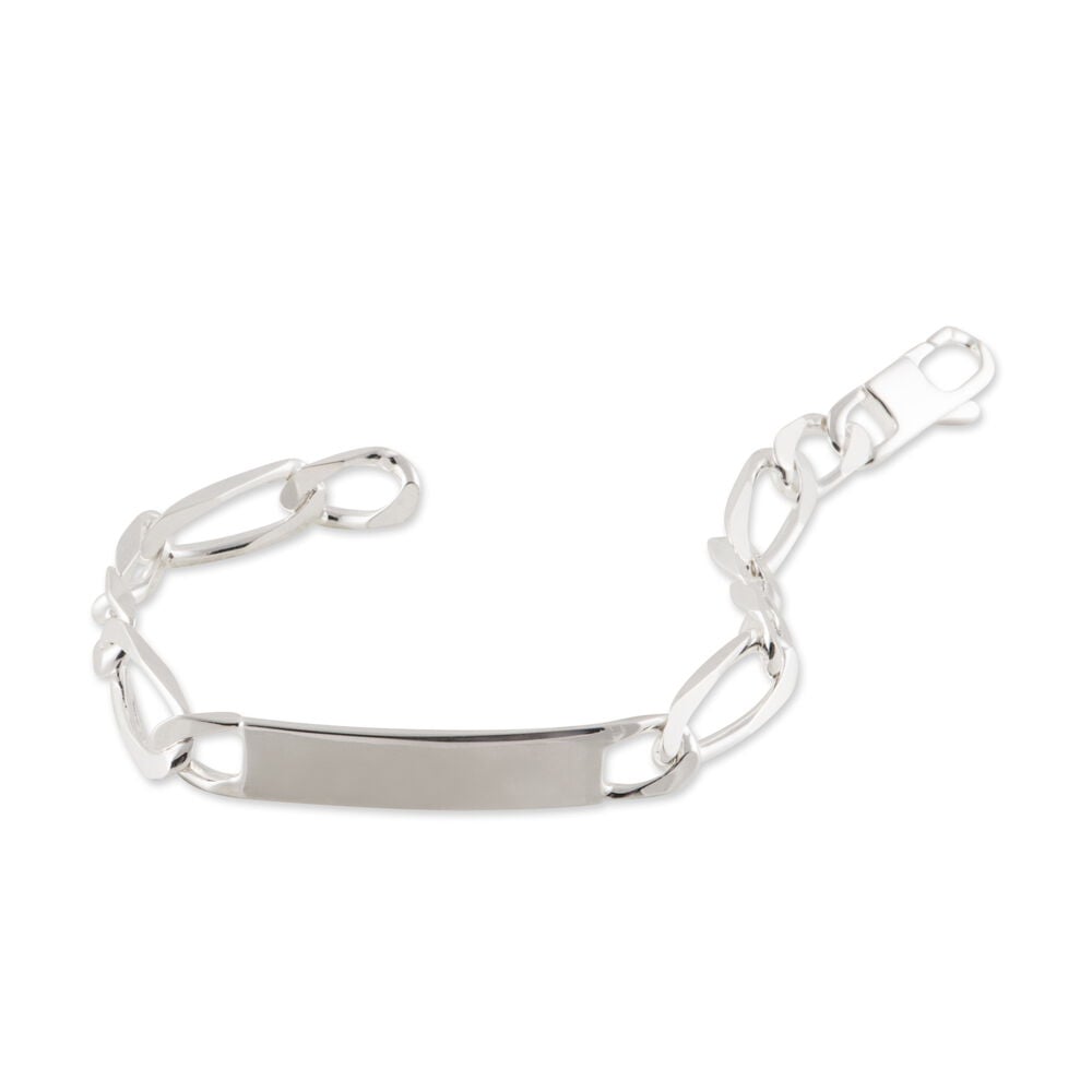 Bracelet Identit&eacute; Vila Maille Alternee 1/2 Argent Blanc - Gourmettes Homme | Marc Orian
