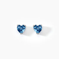 Boucles D'oreilles Puces Kelvyn Argent Blanc Oxyde De Zirconium
