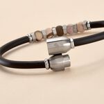 Bracelet Jourdan Caoutchouc Noir Agate - Bracelets cha&icirc;nes Homme | Marc Orian
