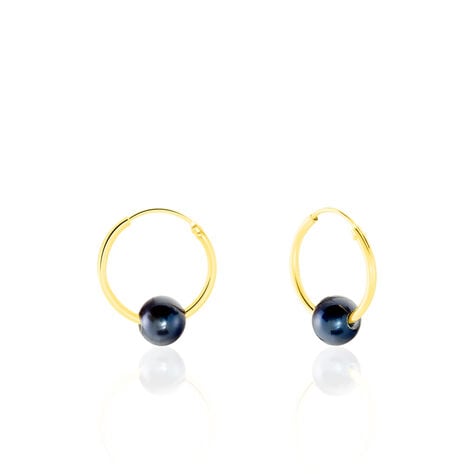 Boucles D'oreilles Puces Suraya Or Jaune Perle De Culture - Créoles Femme | Marc Orian