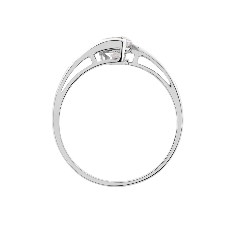 Bague Costante Or Blanc Oxyde - Bagues avec pierre Femme | Marc Orian