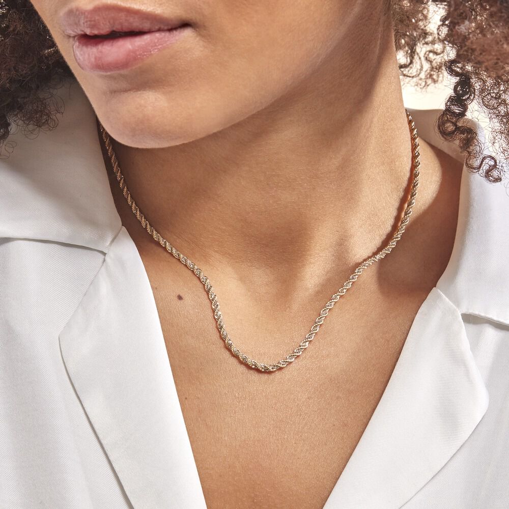 Collier Jerryenne Maille Corde Et Venitienne Or Bicolore - Chaines Femme | Marc Orian