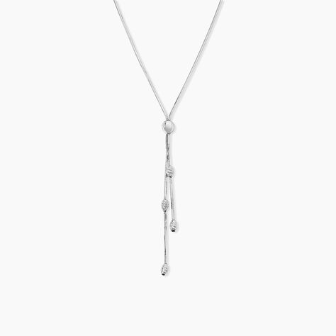 Collier Linda Argent Blanc - Colliers fantaisie Femme | Marc Orian