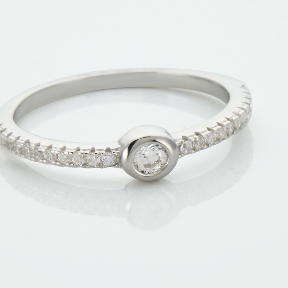 Bague Maryne Argent Blanc Oxyde De Zirconium - Solitaires Femme | Marc Orian