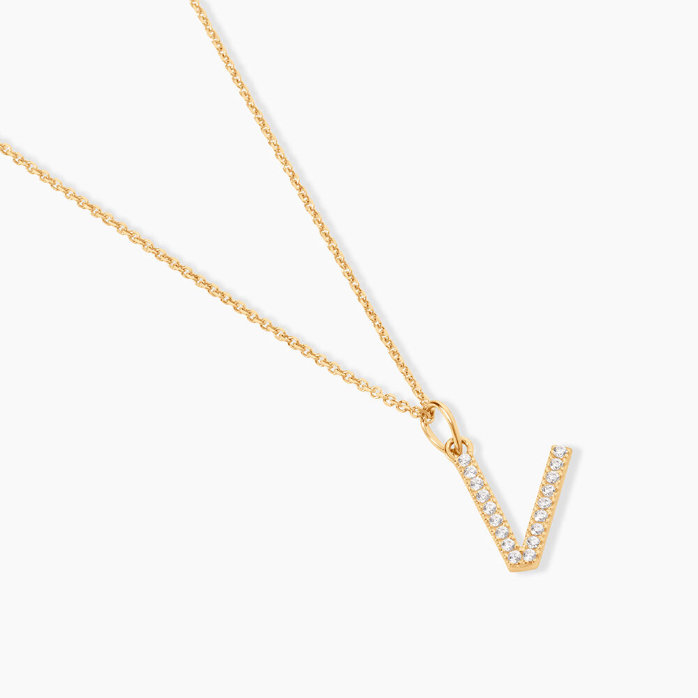Pendentif Lettre V Or Jaune Oxyde - Pendentifs Femme | Marc Orian