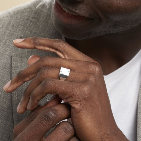 Chevalière Daniel Argent Blanc - Chevalières Homme | Marc Orian