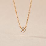 Collier &eacute;clat Perl&eacute; Plaqu&eacute; Or Oxyde De Zirconium - Colliers avec pierres Femme | Marc Orian