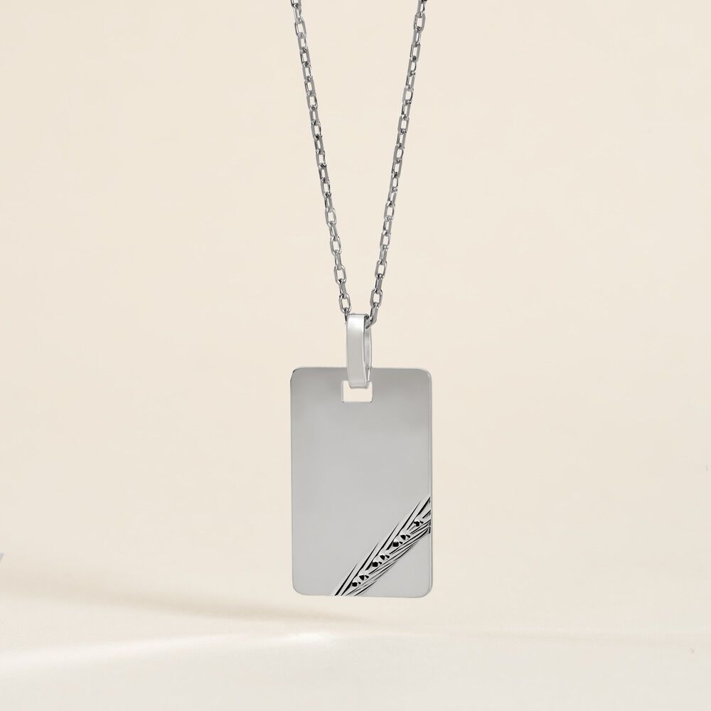 Pendentif Tao Argent Blanc - Bijoux personnalis&eacute;s Famille | Marc Orian