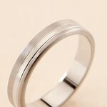 Alliance Tristan Argent Blanc - Alliances duo Homme | Marc Orian