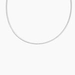 Cha&icirc;ne Kassie Maille Omega Argent Blanc - Colliers fantaisie Femme | Marc Orian