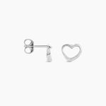 Boucles D'oreilles Puces Amerigo Argent Blanc - Puces Femme | Marc Orian