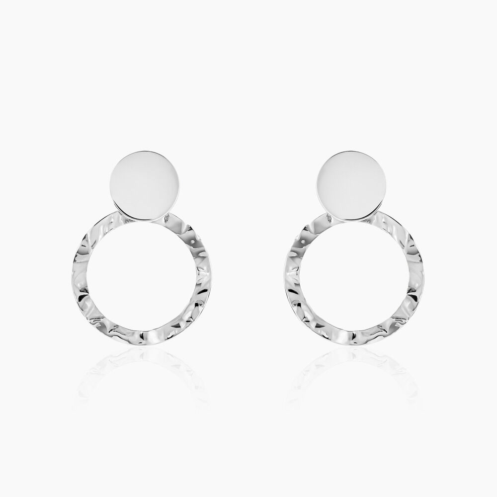 Boucles D'oreilles Pendantes Merrilie Argent Blanc - Pendantes Femme | Marc Orian
