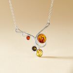 Collier Argent Blanc Dorka Ambres - Colliers avec pierres Femme | Marc Orian