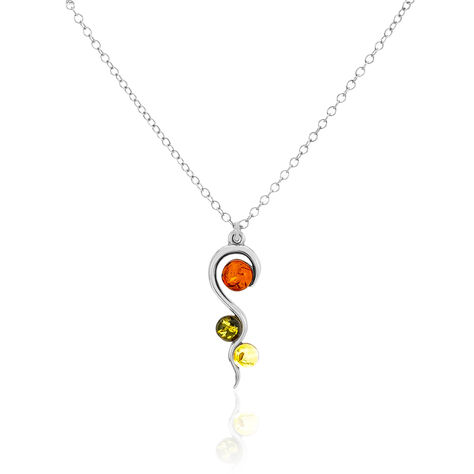 Collier Murriel Argent Blanc Ambre - Colliers avec pierres Femme | Marc Orian