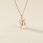 Pendentif Ange Parchemin Or Bicolore - Bijoux personnalis&eacute;s Enfant | Marc Orian