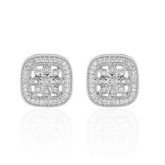 Boucles D'oreilles Puces Alixia Or Blanc Diamant - Clous d'oreilles Femme | Marc Orian