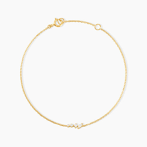 Bracelet Sparkle Or Jaune Oxyde De Zirconium - Bracelets cha&icirc;nes Femme | Marc Orian