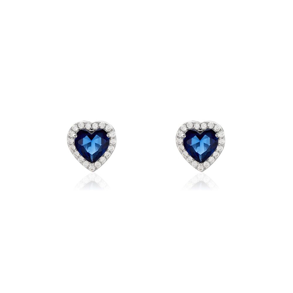 Boucles D'oreilles Puces Argent Blanc Sphinx Pierre - Puces Femme | Marc Orian